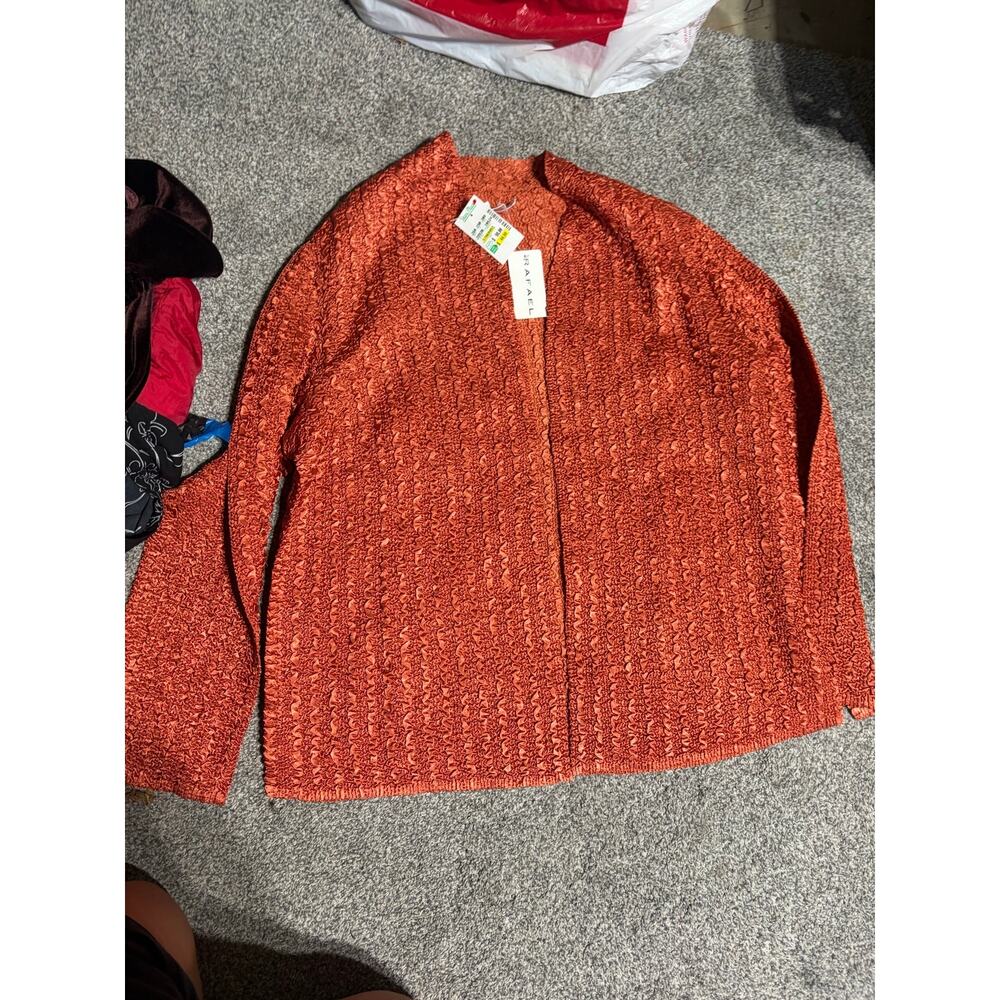 NWT Rafael womens 2x orange sweater cardigan